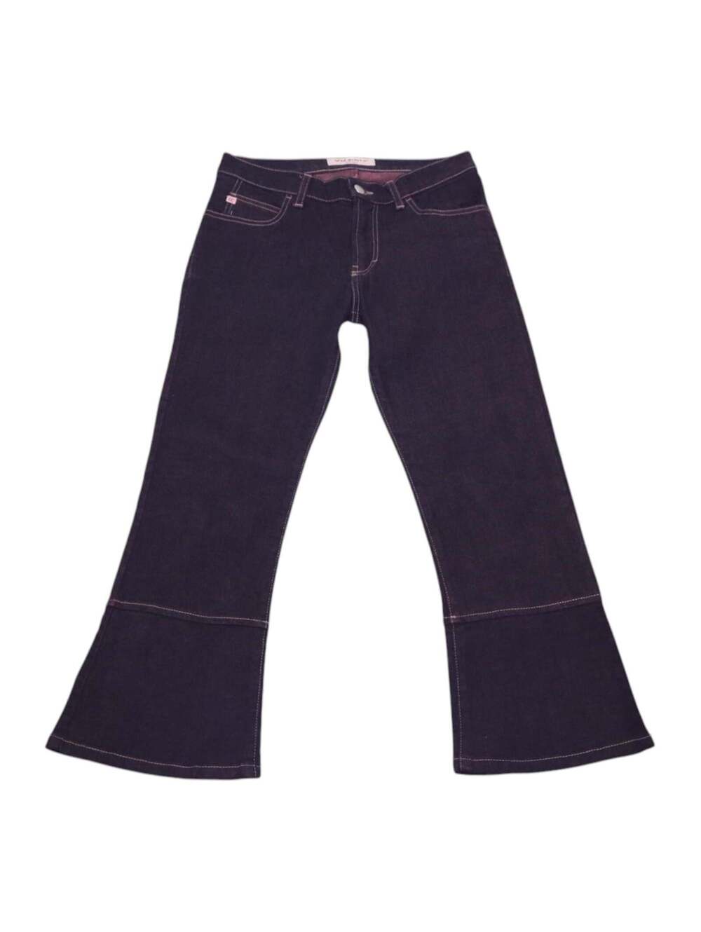 Y2K MISS SIXTY Purple Denim Flared Capris (S)